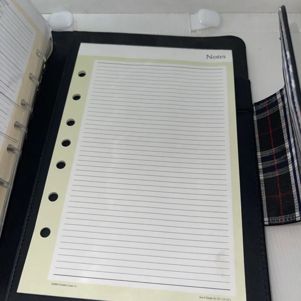 Vintage 2002 Franklin Covey 365 Organizer Planner 7 Ring Binder 10 X 7.5” Black